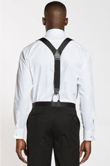 Back to Black - Formal Black Suspenders - The Groomsman Suit