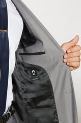 Textured Gray Jacket - The Groomsman Suit