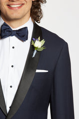 Premium Shawl Lapel Navy Tuxedo Jacket - The Groomsman Suit