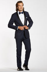 Premium Shawl Lapel Navy Tuxedo Jacket - The Groomsman Suit