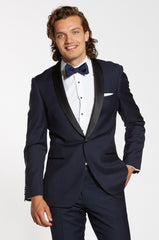 Premium Shawl Lapel Navy Tuxedo Jacket - The Groomsman Suit