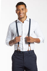 Navy Baby - Classic Navy Suspenders - The Groomsman Suit