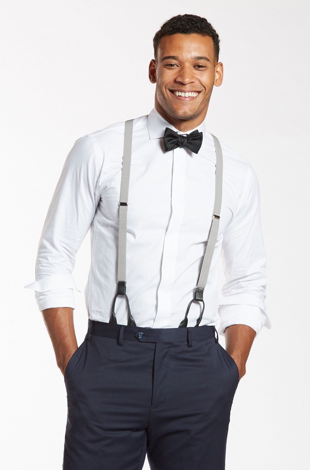 Cool Steel - Classic Grey Suspenders - The Groomsman Suit