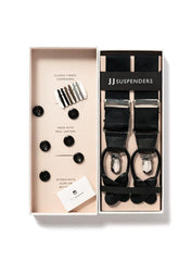 Back to Black - Formal Black Suspenders - The Groomsman Suit