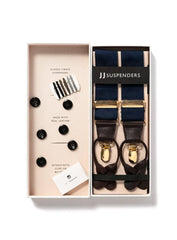 Royal Sapphire - Classic Navy Suspenders - The Groomsman Suit