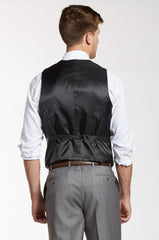 Textured Gray Vest - The Groomsman Suit