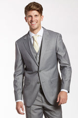 Textured Gray Vest - The Groomsman Suit