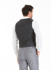 Textured Gray Vest - The Groomsman Suit