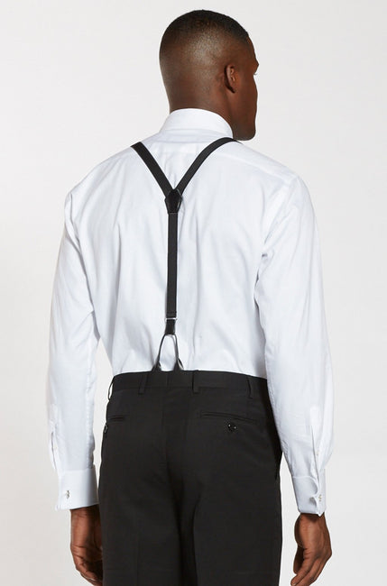 The Groomsman Suit - Jet Set - Classic Black Suspenders