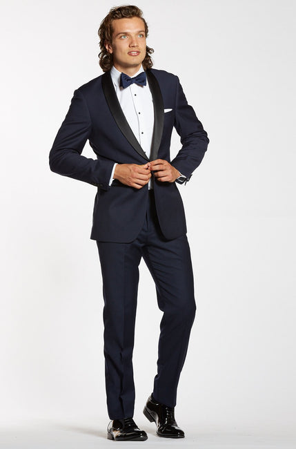 The Groomsman Suit - Premium Shawl Lapel Navy Tuxedo Jacket