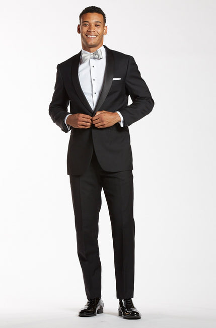 The Groomsman Suit - Premium Shawl Lapel Black Tuxedo Jacket