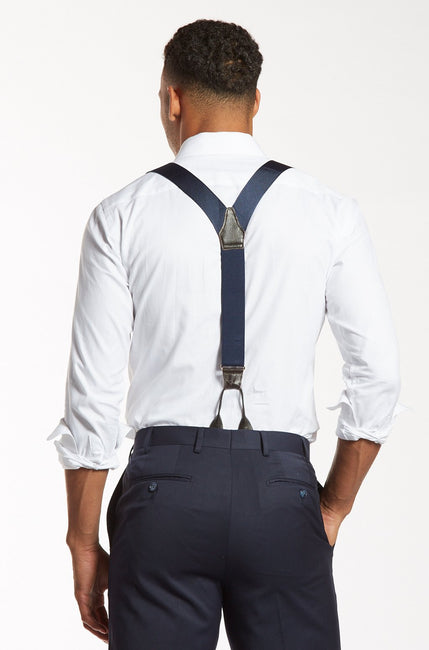 The Groomsman Suit - Royal Sapphire - Classic Navy Suspenders