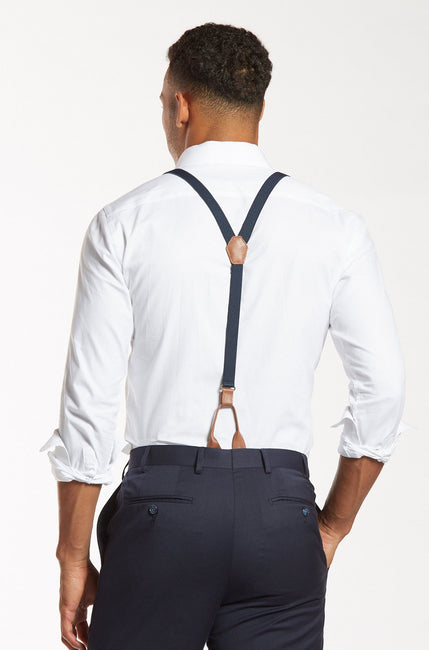 The Groomsman Suit - Navy Baby - Classic Navy Suspenders