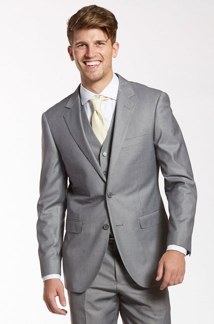 The Groomsman Suit - Textured Gray Vest